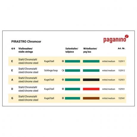 CHROMCOR Violin String A By Pirastro 2 CHROMCOR Violin String A By Pirastro - Image 2