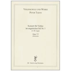 Taban, P.: Violinkonzert Im Ungarischen Stil Nr. 1 Op. 7/f