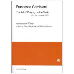 Geminiani, F.: The Art Of Playing On The Violin Op.9 - Fassung Für Viola
