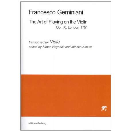 Geminiani, F.: The Art Of Playing On The Violin Op.9 - Fassung Für Viola 1 Geminiani, F.: The Art Of Playing On The Violin Op.9 - Fassung Für Viola
