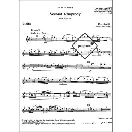 Bartók, B.: Rhapsody Nr. 2 2 Bartók, B.: Rhapsody Nr. 2 - Image 2