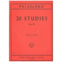 Palaschko, J.: 20 Etüden Op. 36
