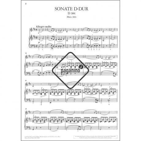 Schubert, F.: Sonate (Sonatine) D-Dur Op. 137/1 2 Schubert, F.: Sonate (Sonatine) D-Dur Op. 137/1 - Image 2