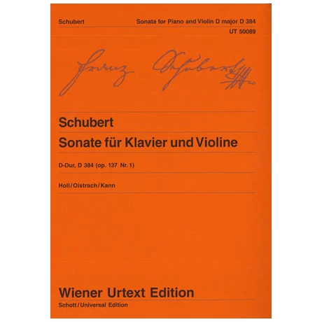 Schubert, F.: Sonate (Sonatine) D-Dur Op. 137/1 1 Schubert, F.: Sonate (Sonatine) D-Dur Op. 137/1