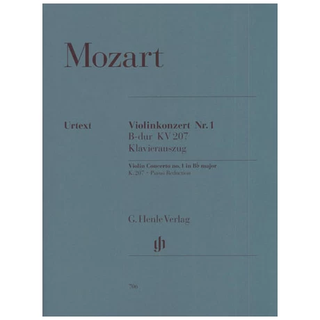 Mozart, W. A.: Violinkonzert Nr. 1 KV 207 B-Dur Urtext 1 Mozart, W. A.: Violinkonzert Nr. 1 KV 207 B-Dur Urtext