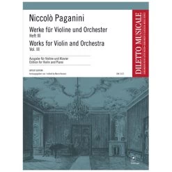 Paganini, N.: Werke Für Violine Und Orchester Band 3