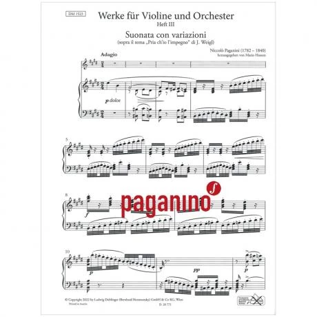 Paganini, N.: Werke Für Violine Und Orchester Band 3 3 Paganini, N.: Werke Für Violine Und Orchester Band 3 - Image 3